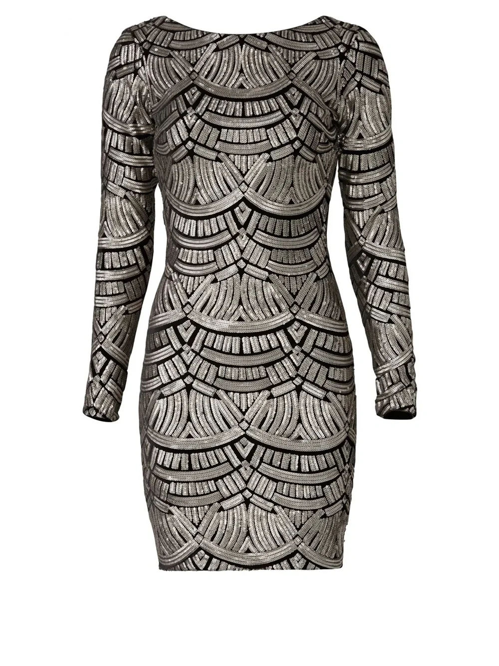 Dress the Population Art Deco Metallic Lola Sheath - Size Small - Picture 4 of 8